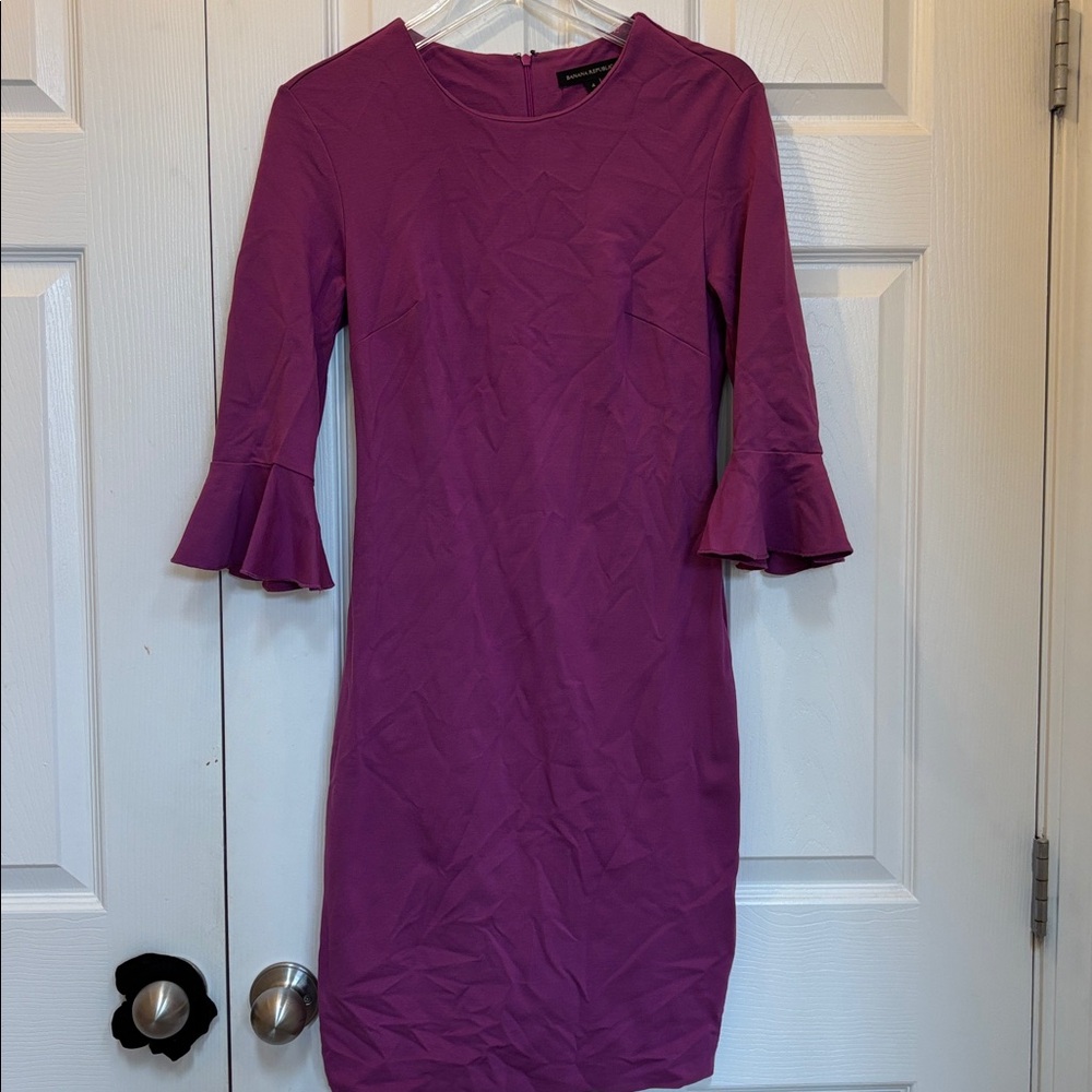 Banana Republic Purple Long Sleeve Dress